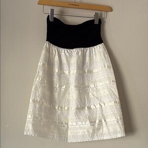 Eight Sixty Black and White Strapless Dress